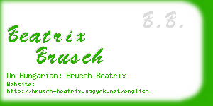 beatrix brusch business card